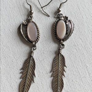 Pink Mother Pearl Earrings